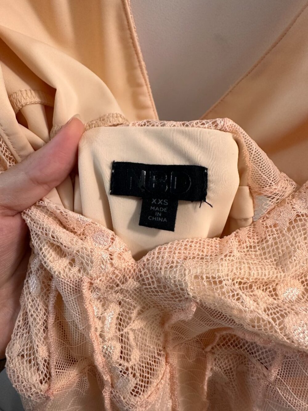 NBD Yvonne Midi Dress Peach Nude — XXS — REVOLVE Exclusive - Picture 4 of 5